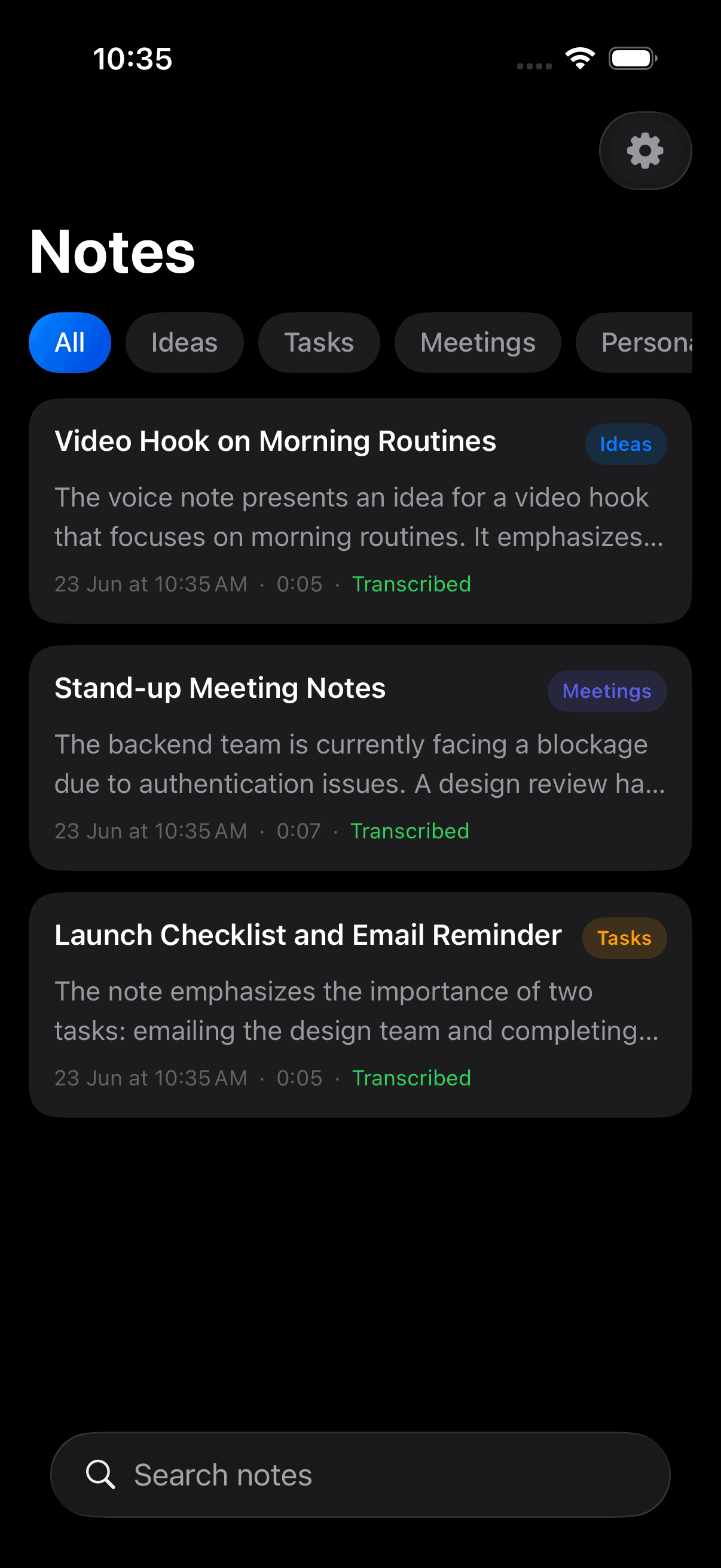 TapMemo on iPhone
