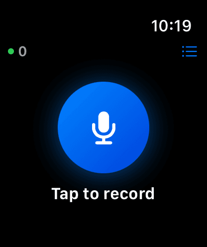 TapMemo on Apple Watch